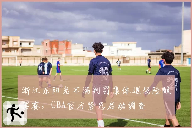浙江东阳光不满判罚集体退场险酿罢赛，CBA官方紧急启动调查